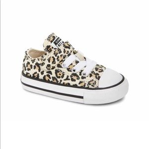 Infant Converse tennis shoes Canvas leopard print